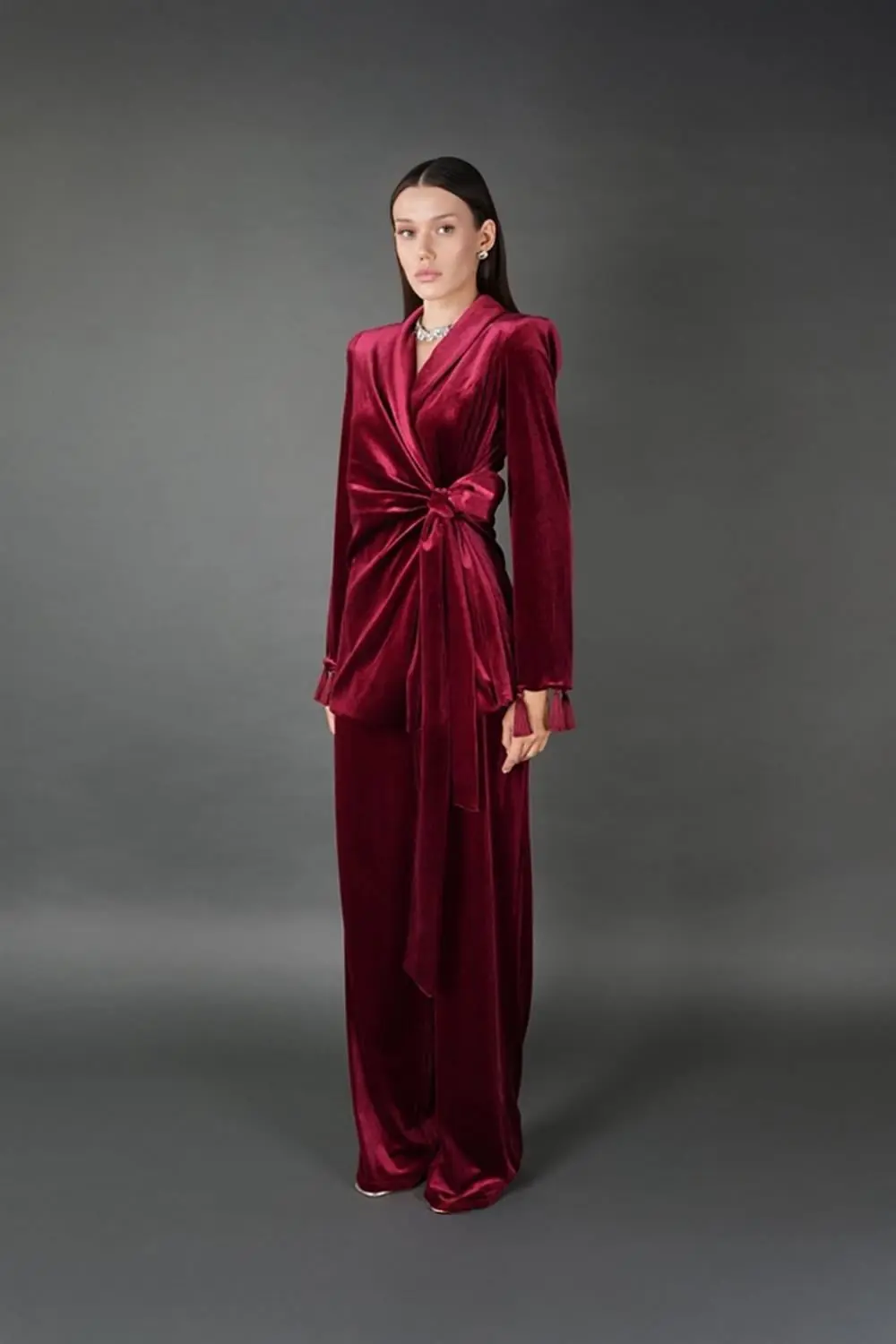 Emilia Satin Set — Bordeaux, photo 2