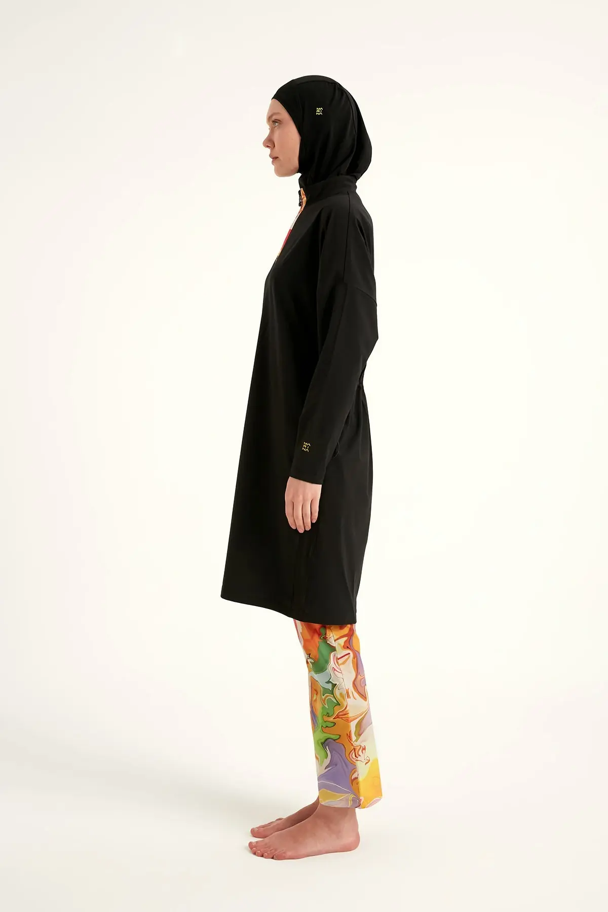 Black Full Coverage Swimwear Burkini Set M2525, photo 4