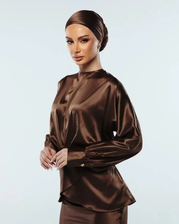 Qamar Blouse - Brown, photo 5