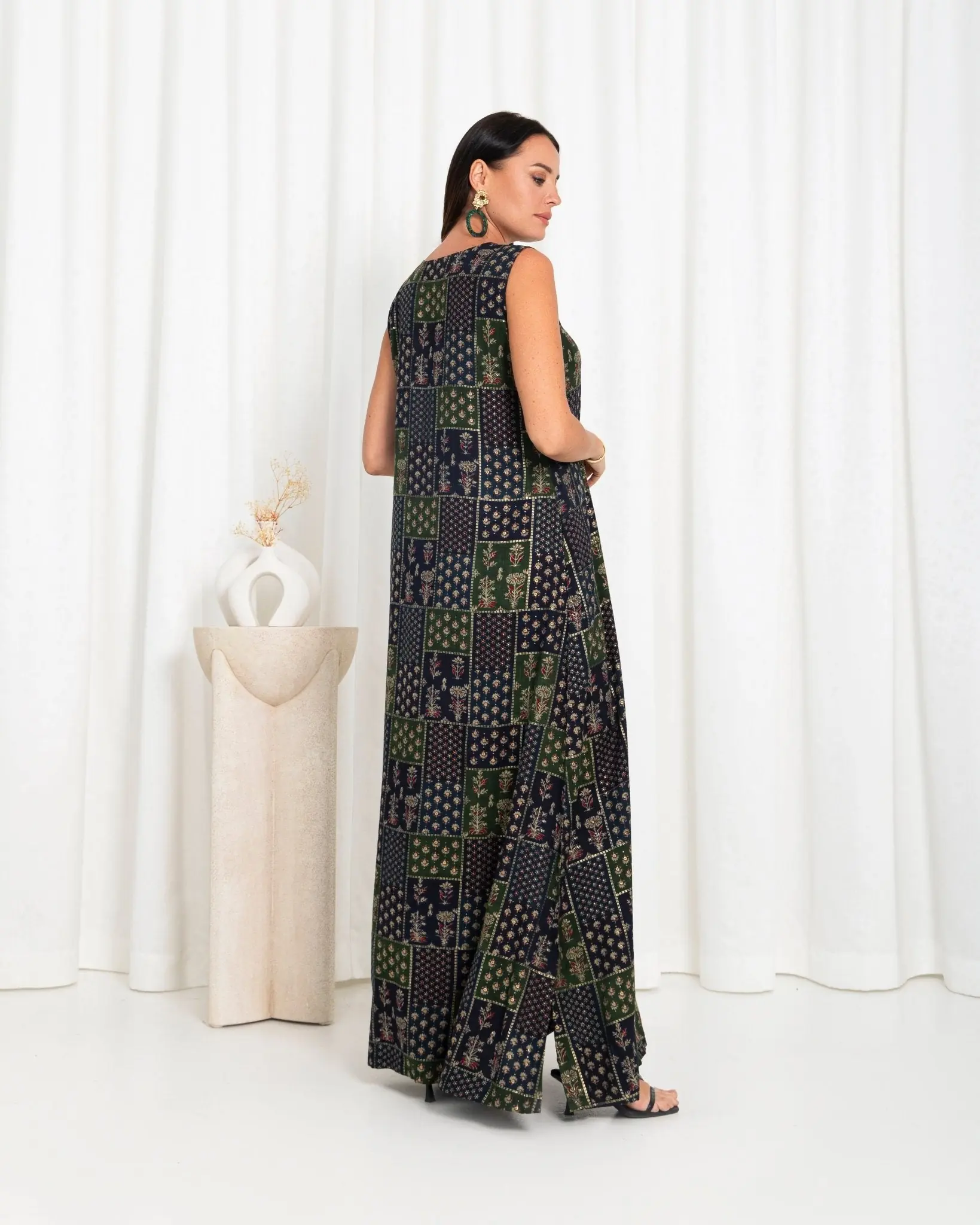 Green Floral Check Dress, photo 3