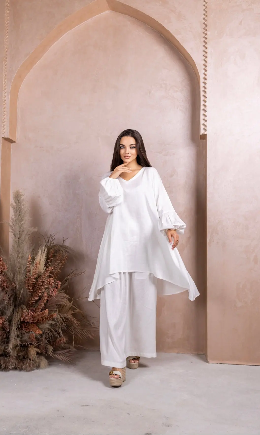 White Linen Co-ord Set, photo 3
