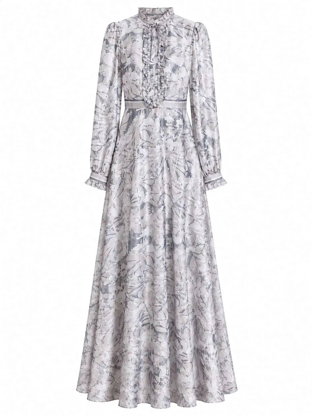 Lunelle Floral Maxi Dress – Gray