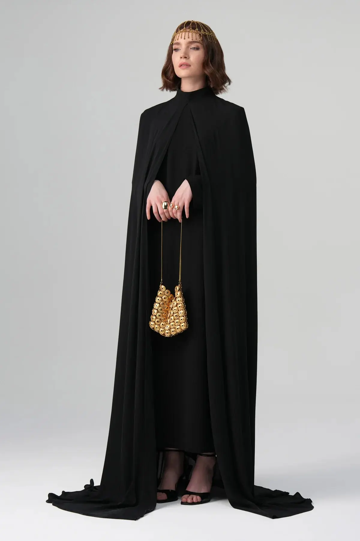Infinity Cape Dress – Black, photo 4