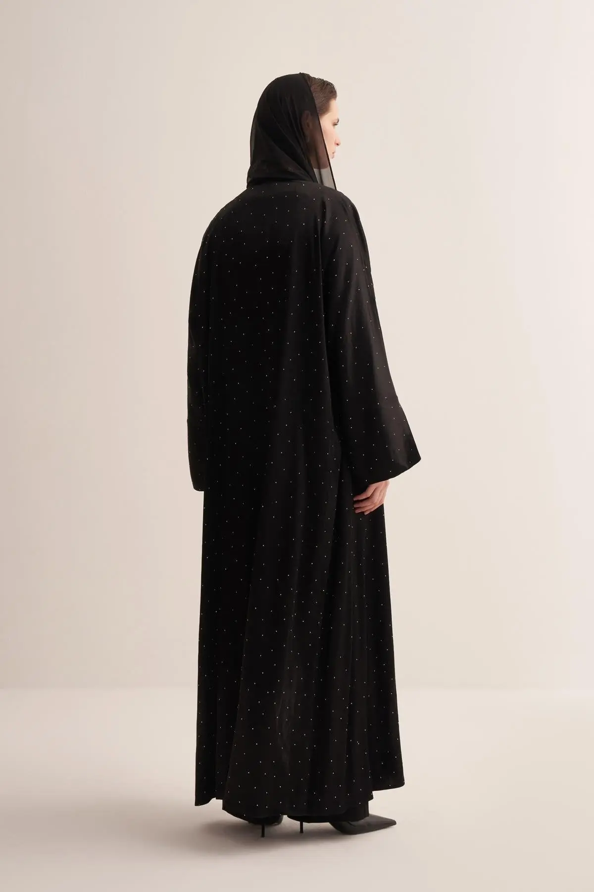 Stylish Black Abaya & Matching Scarf Set, photo 2