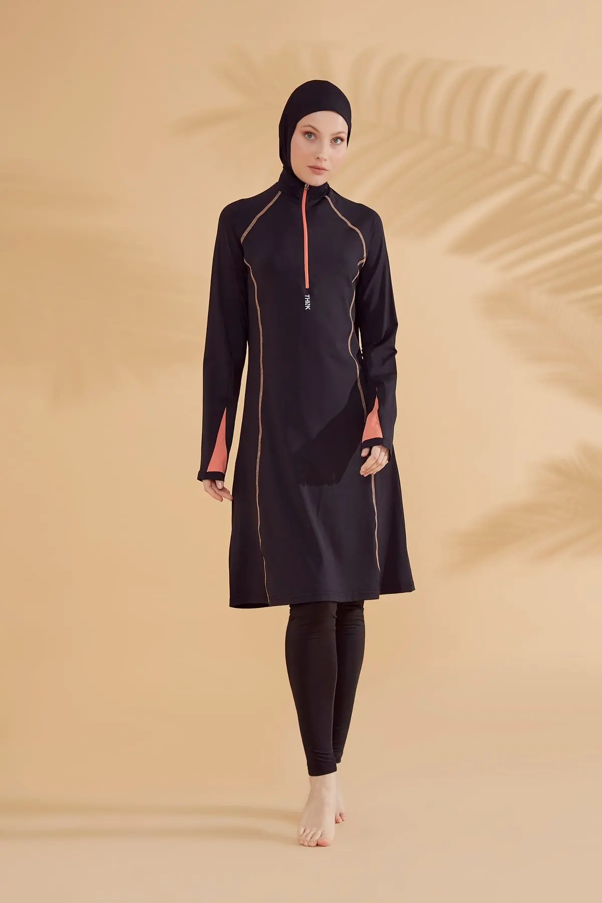 Lycra Black Burkini Modest Swimwear M2333, photo 4