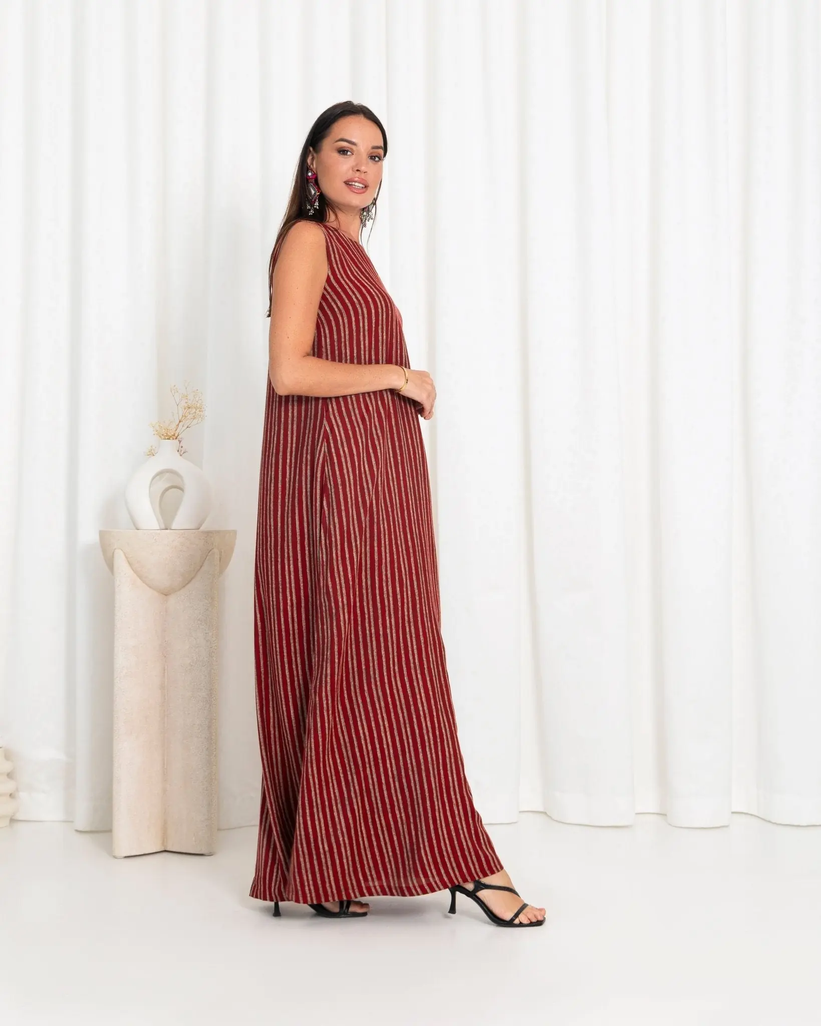Maroon Stripe Dress, photo 2
