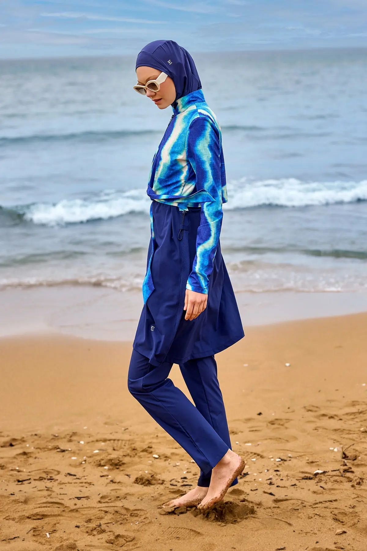 Navy Full Coverage Modest Swimwear Burkini Set M2530-2, photo 7