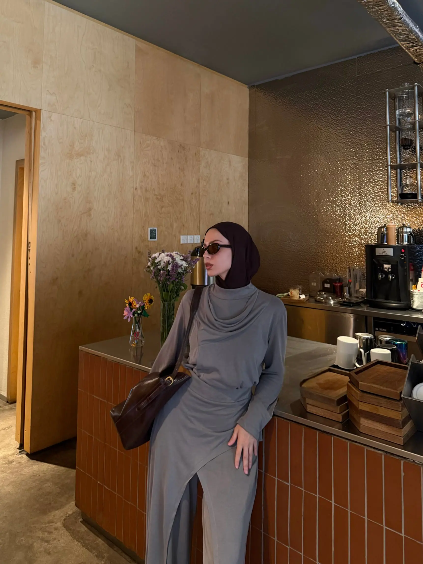 Degaje Görünümlü Modal Tunik-Mocha, photo 5