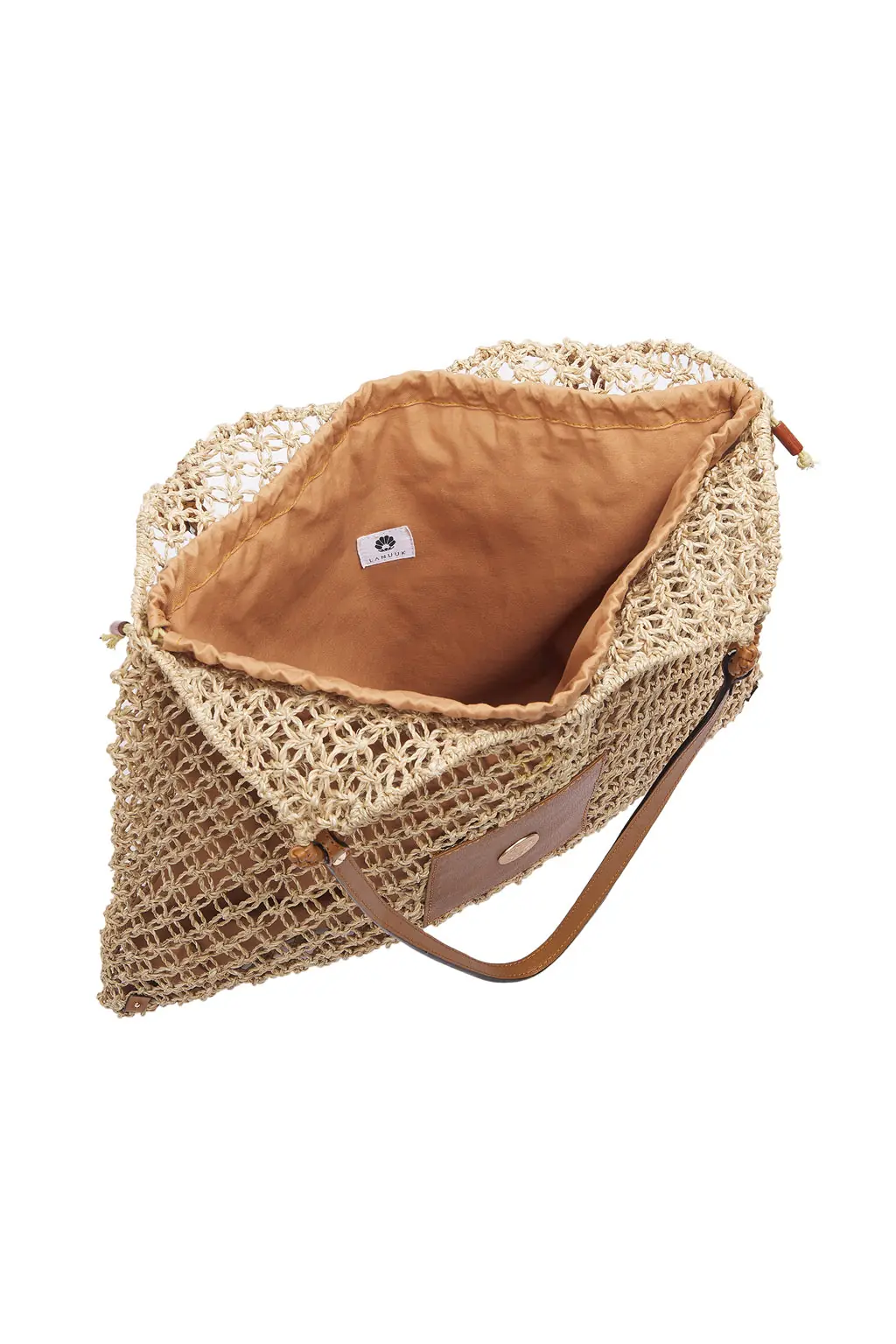 Abaca Woven Large Tote Bag - Natural, photo 3