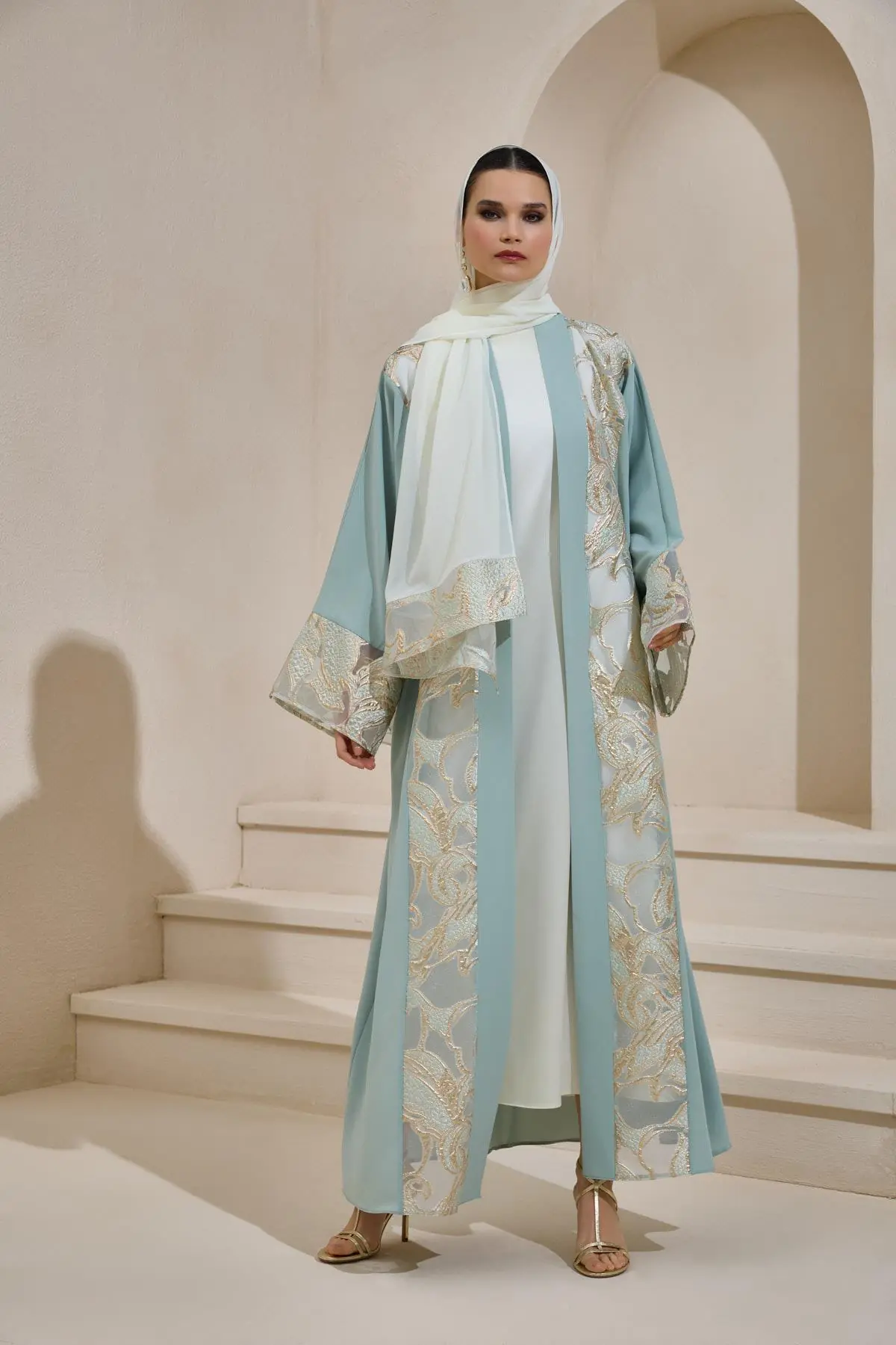 Maria Abaya Set Mint Green, photo 2