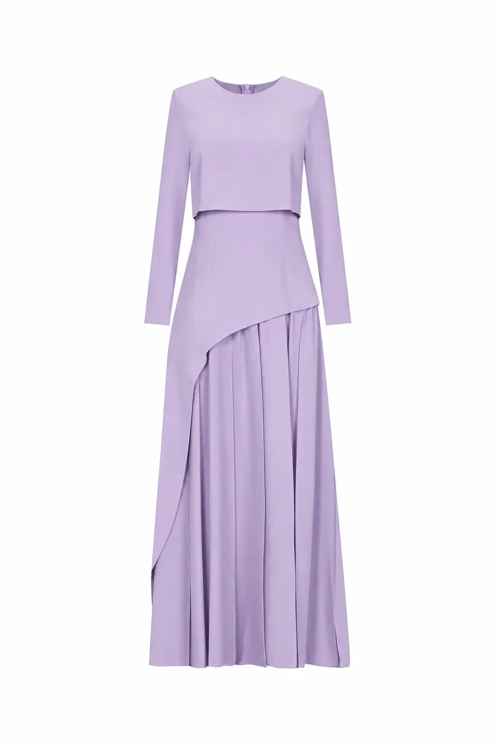 Layered Maxi Evening Dress – Lilac