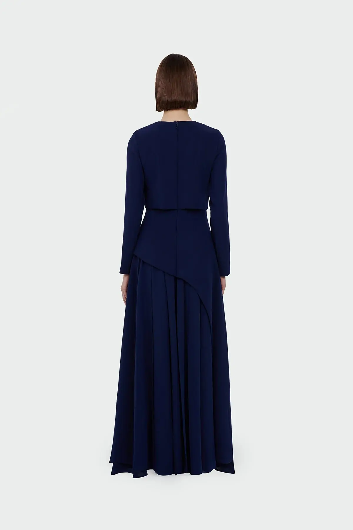 Layered Maxi Evening Dress – Navy, photo 4