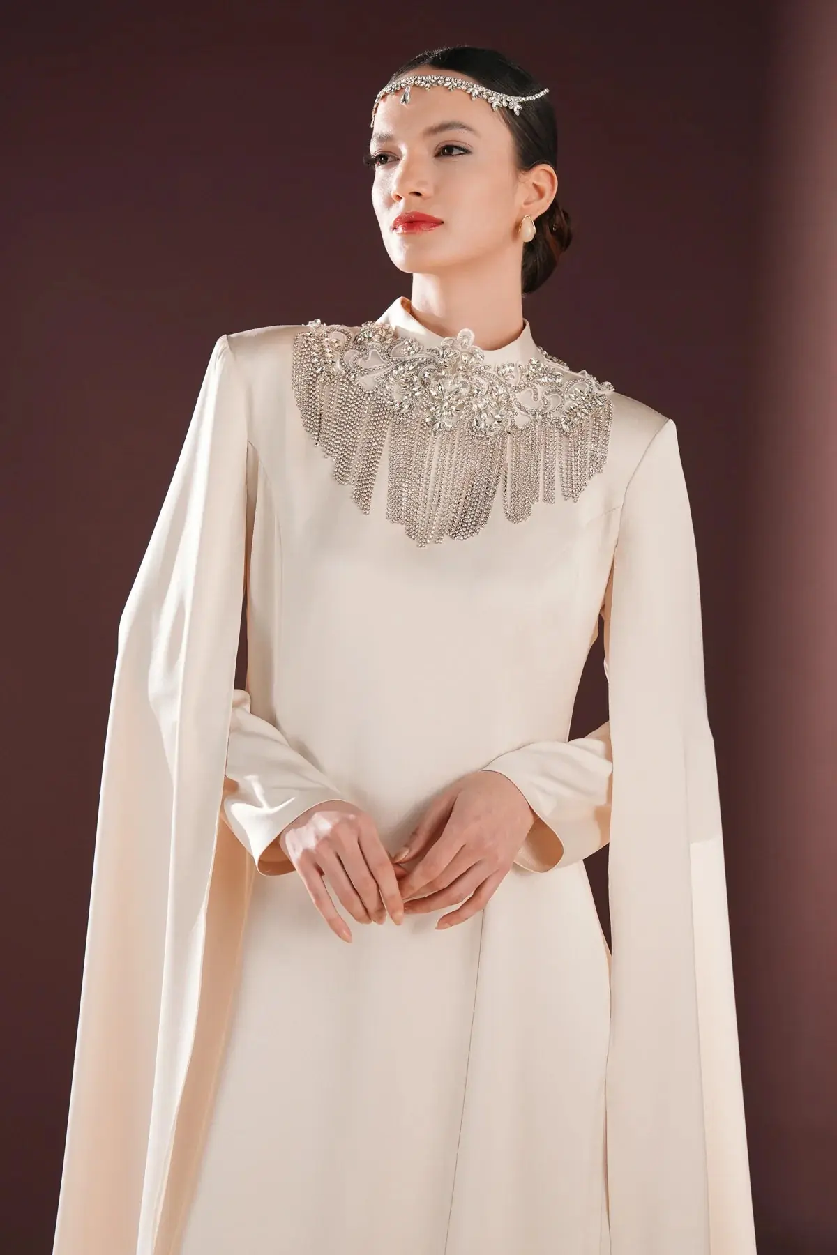 Aurevia Flowing Maxi Dress – Ecru, photo 3