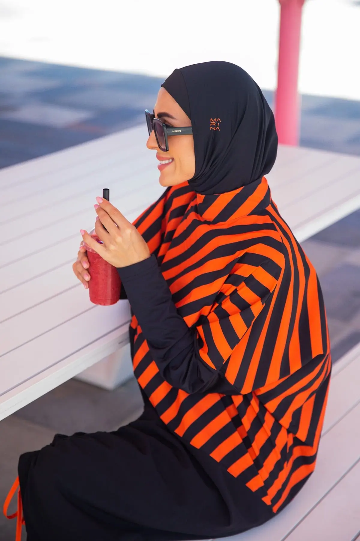 Woven Black Burkini Modest Swimwear M2307, photo 3