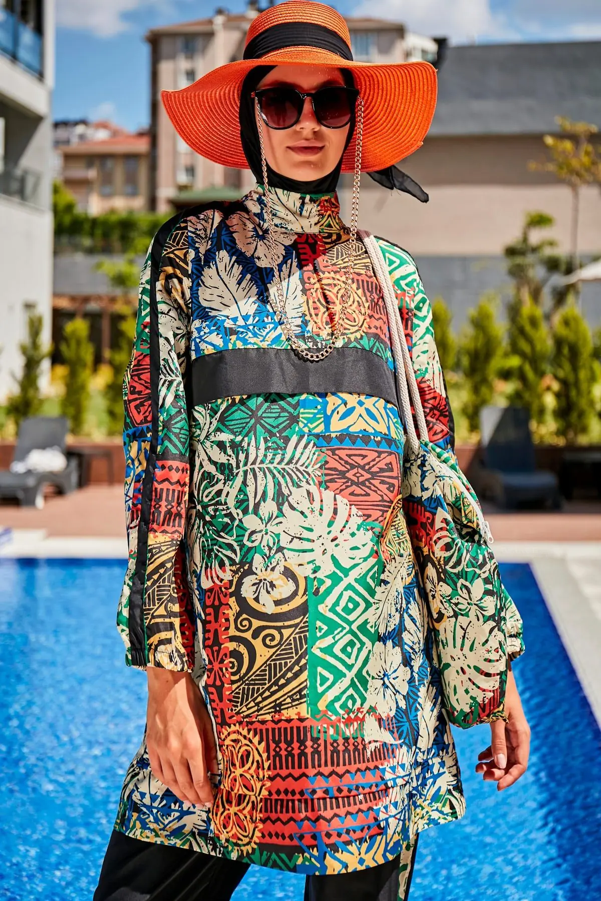 Woven Black Burkini Modest Swimwear R2302, photo 3