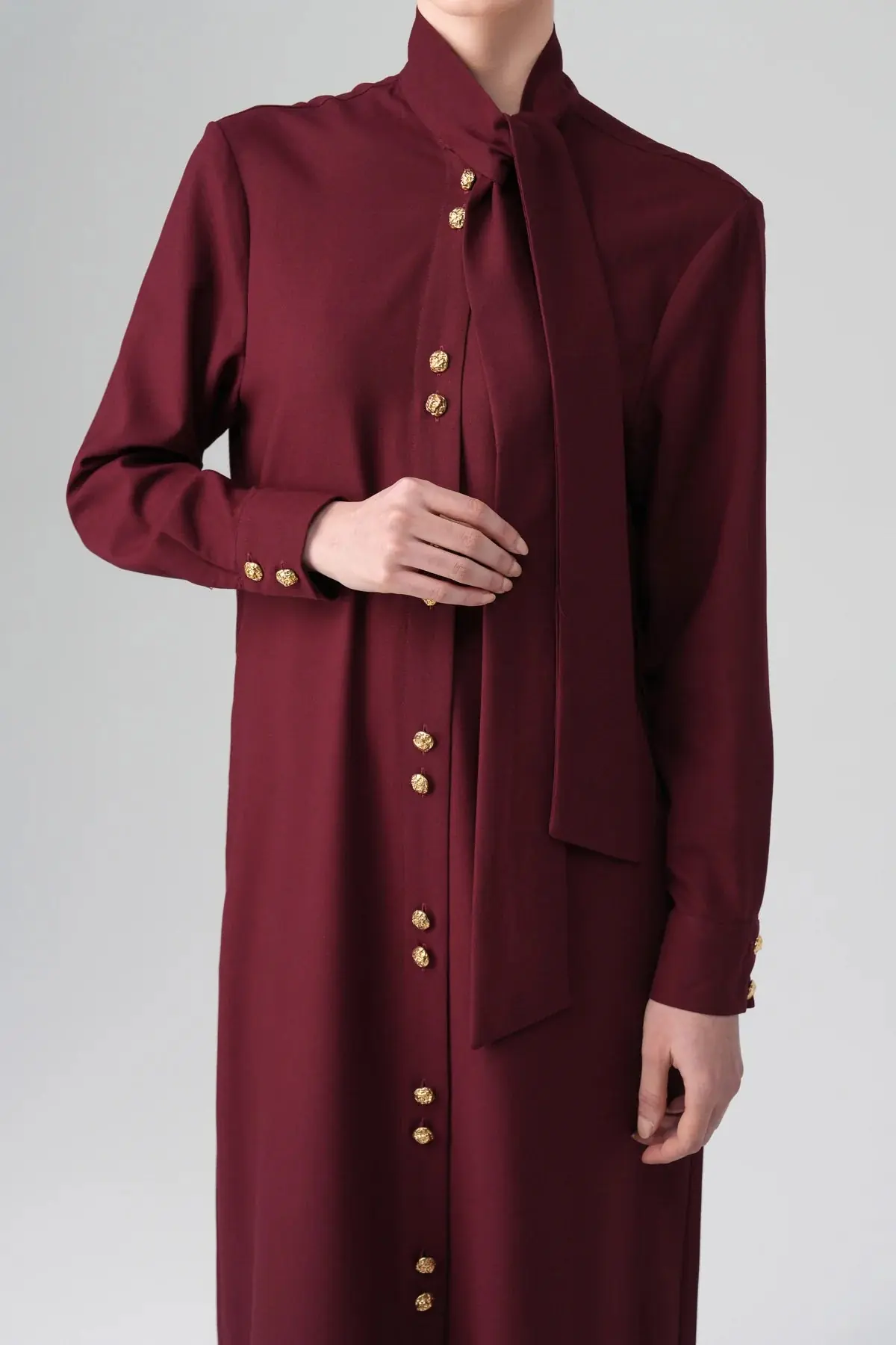 Mina Shirt Dress – Bordeaux, photo 3