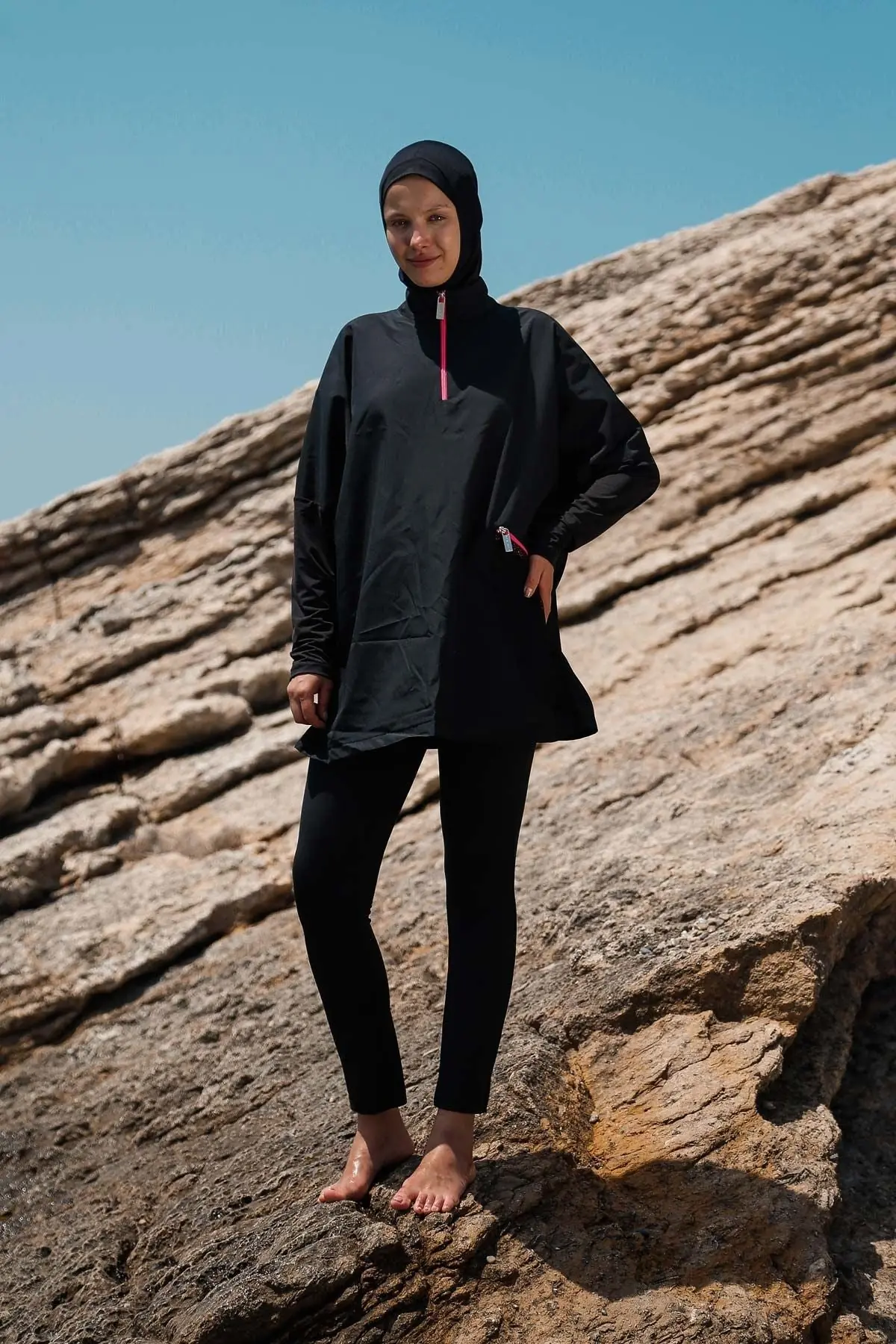 Woven Black Burkini Modest Swimwear M2275, photo 5