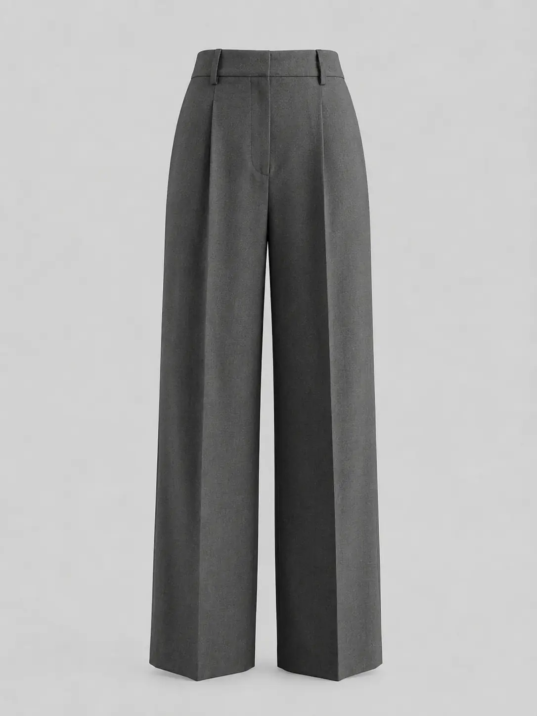 Franki Wide-Leg Tailored Trousers – Grey