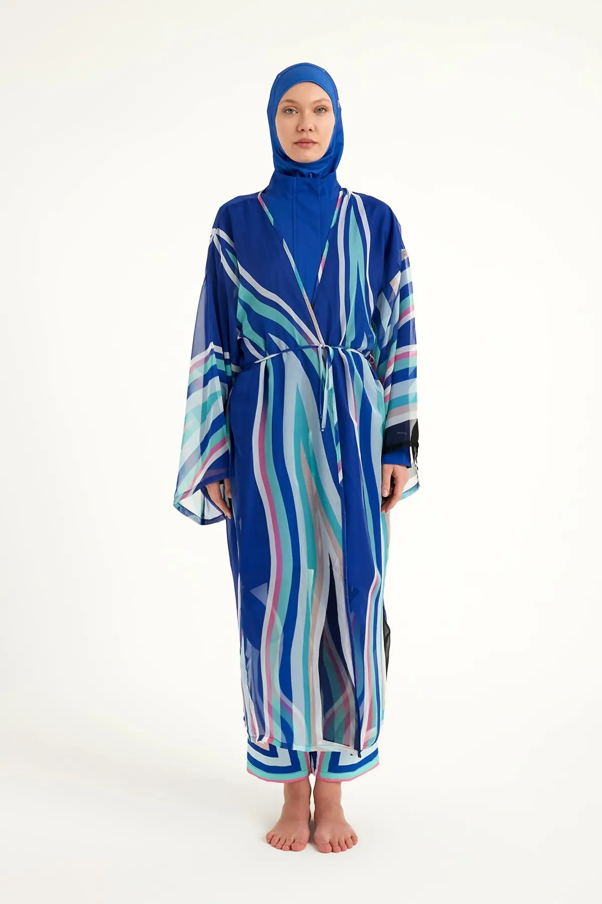 Silky Modest Swim Kimono – Lightweight Full Coverage Beach Cover P2503-2, photo 5