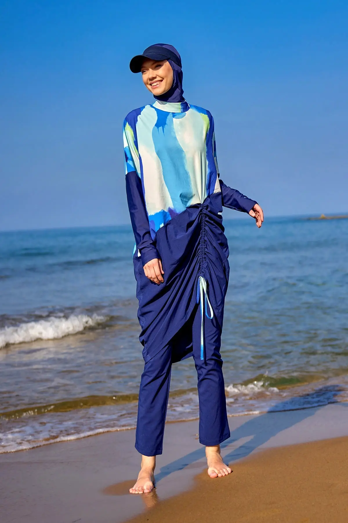 Navy Full Coverage Modest Swimwear Burkini Set M2513, photo 4