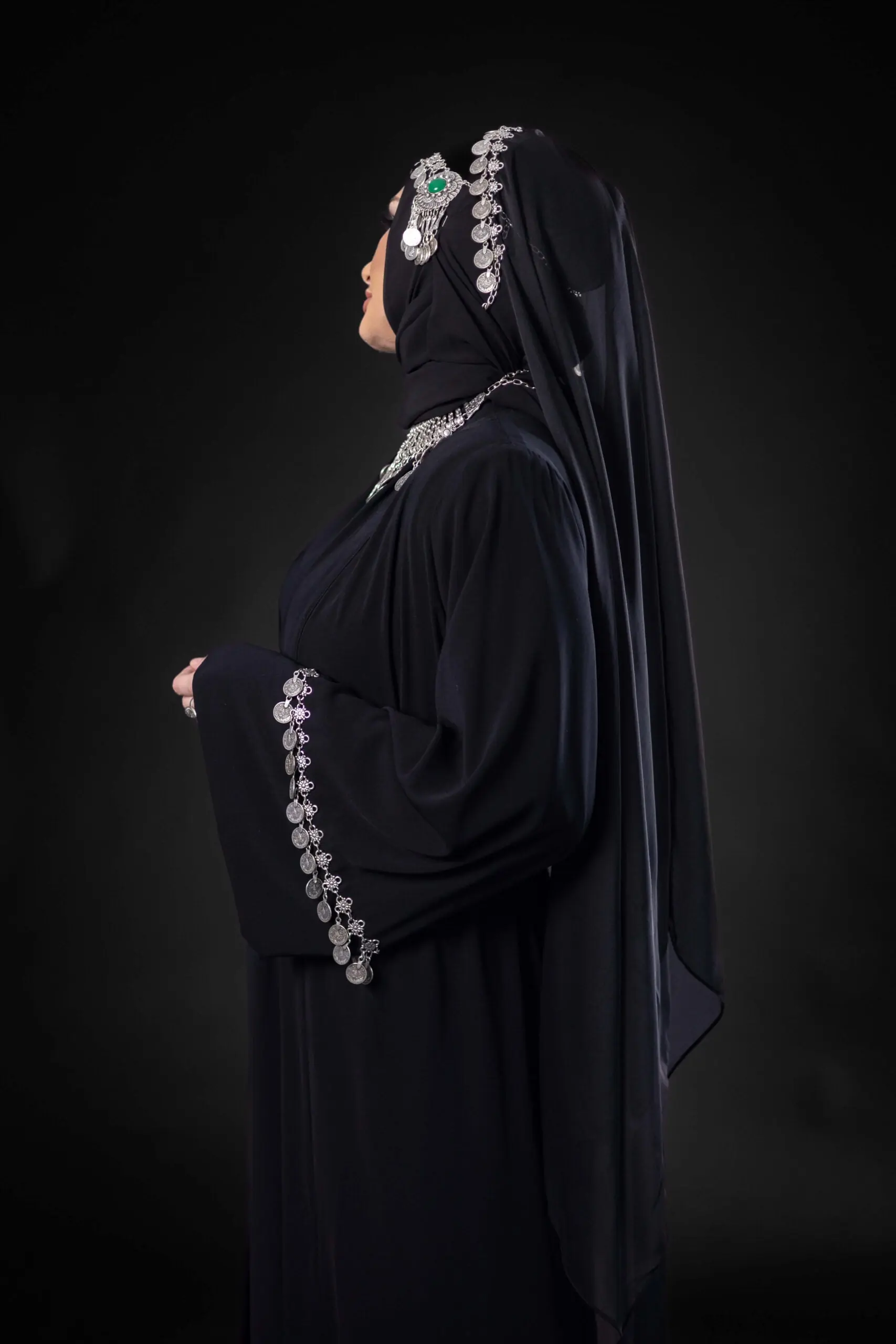 Charisma Ethno Silk Abaya – Black, photo 5