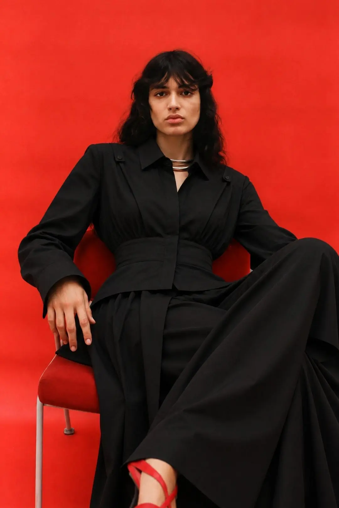 SERENE LINE Black Maxi Dress