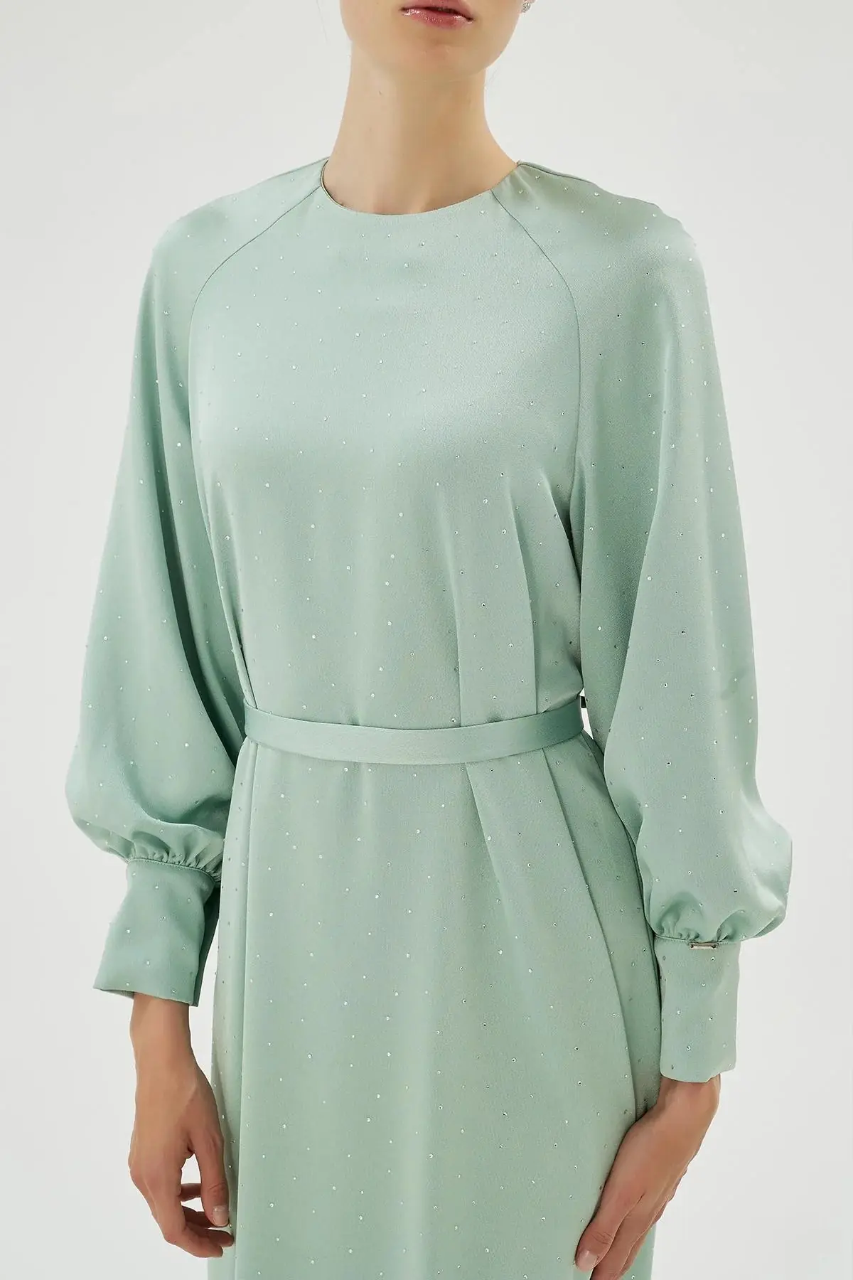 Eliza Embellished Dress – Light Green, photo 2