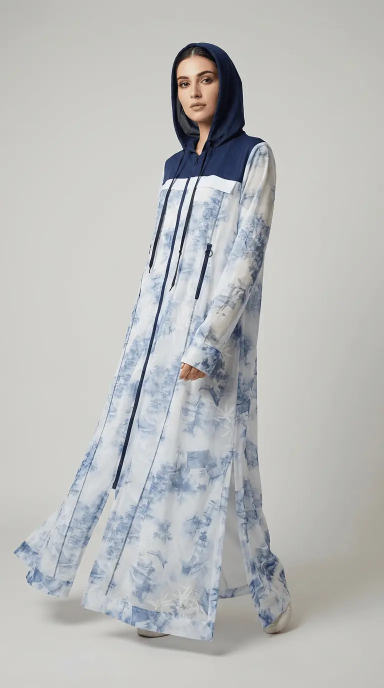 Azure Pavilion Movement Abaya (Limited Edition)