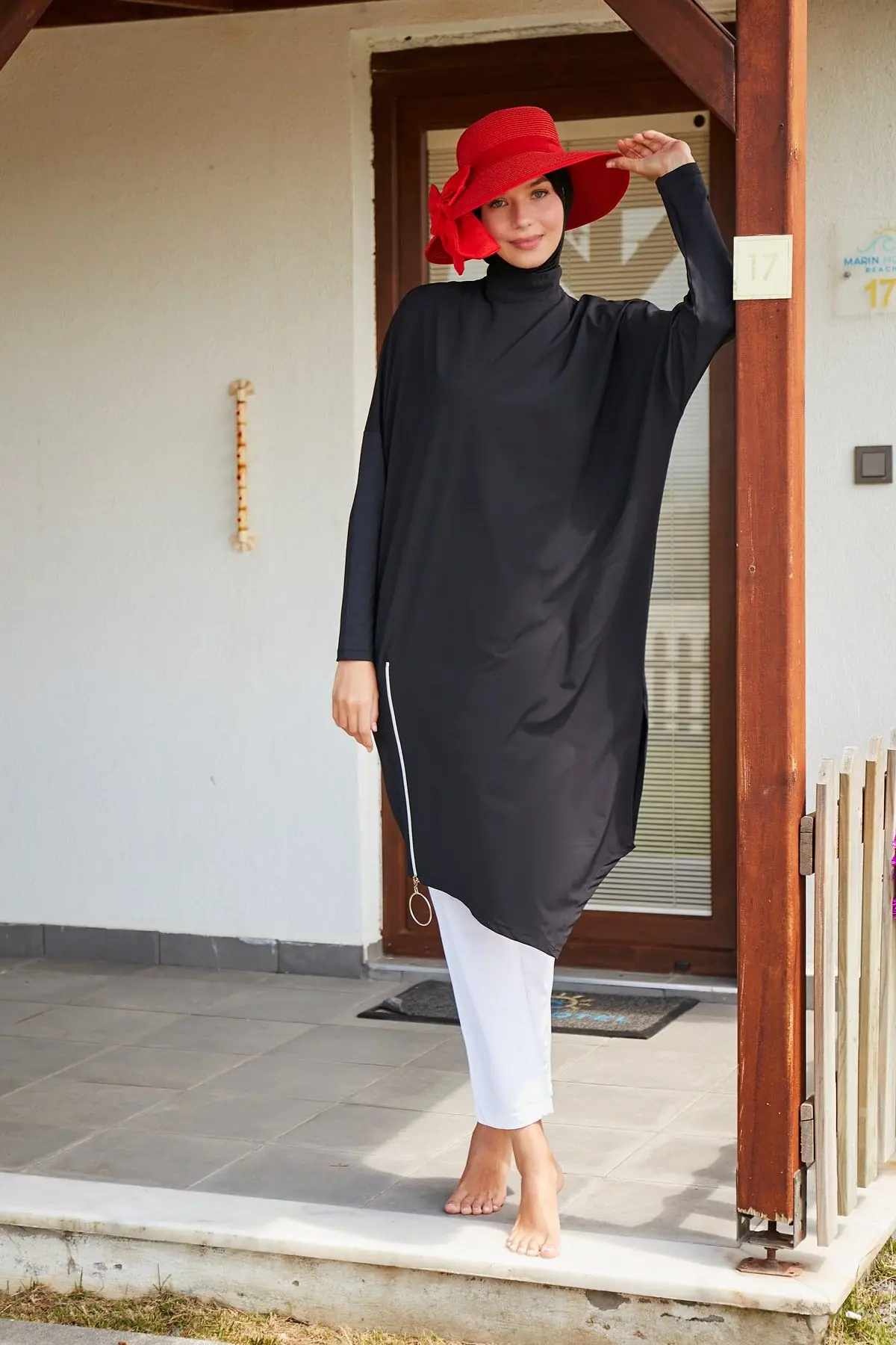 Lycra Black Burkini Modest Swimwear M2318, photo 2