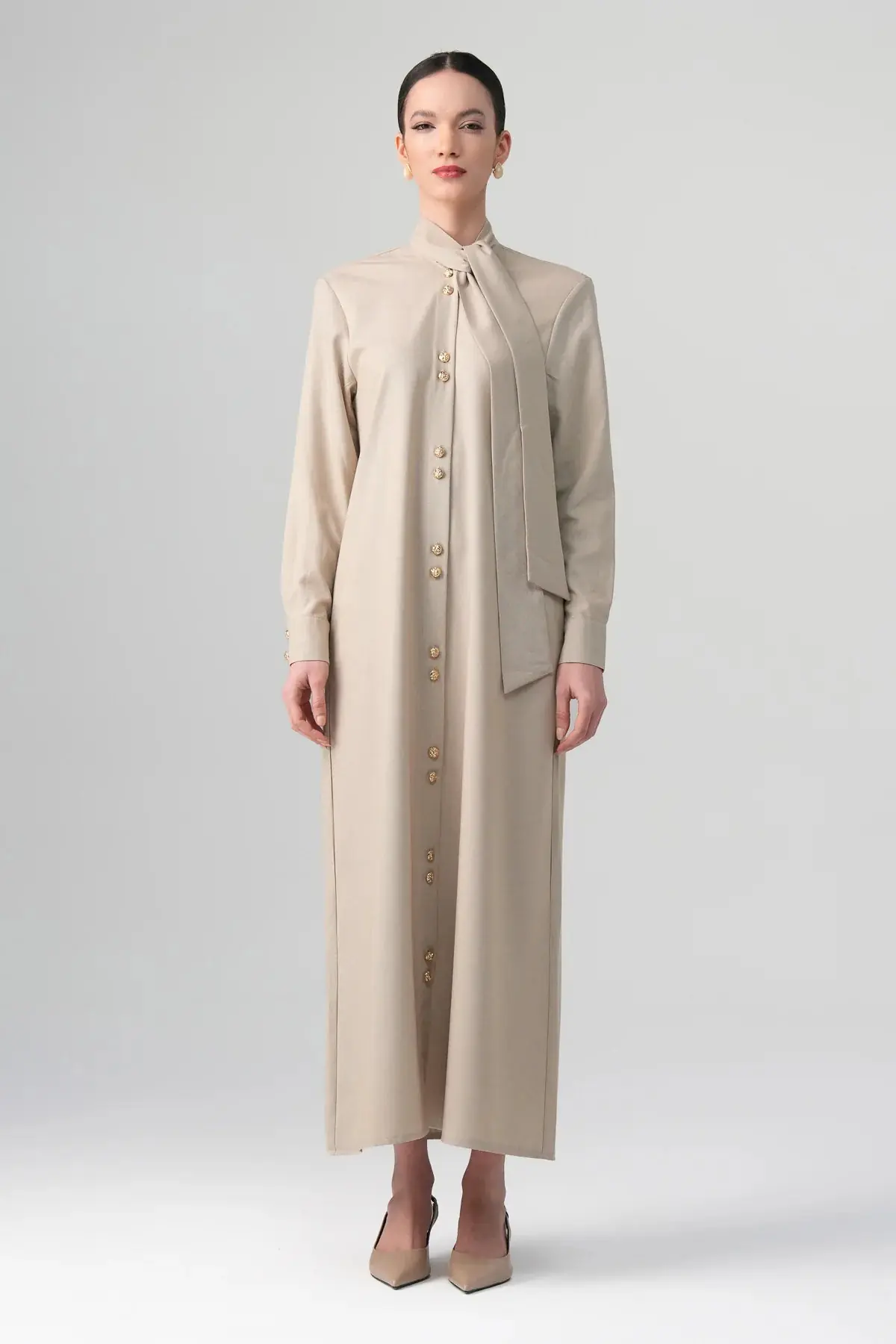 Mina Shirt Dress – Beige
