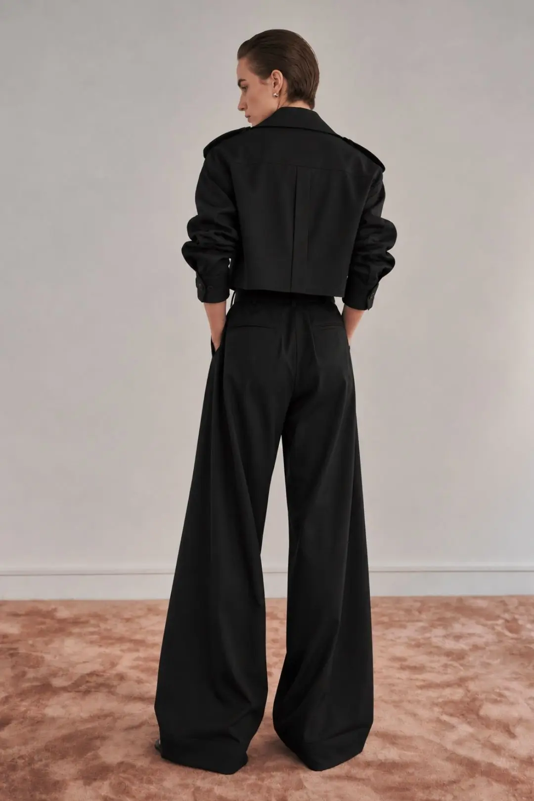NOIR Wide-Leg Black Palazzo Trousers, photo 3