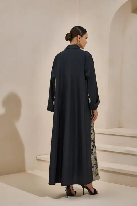 Norah Taffeta Abaya – Black, photo 5