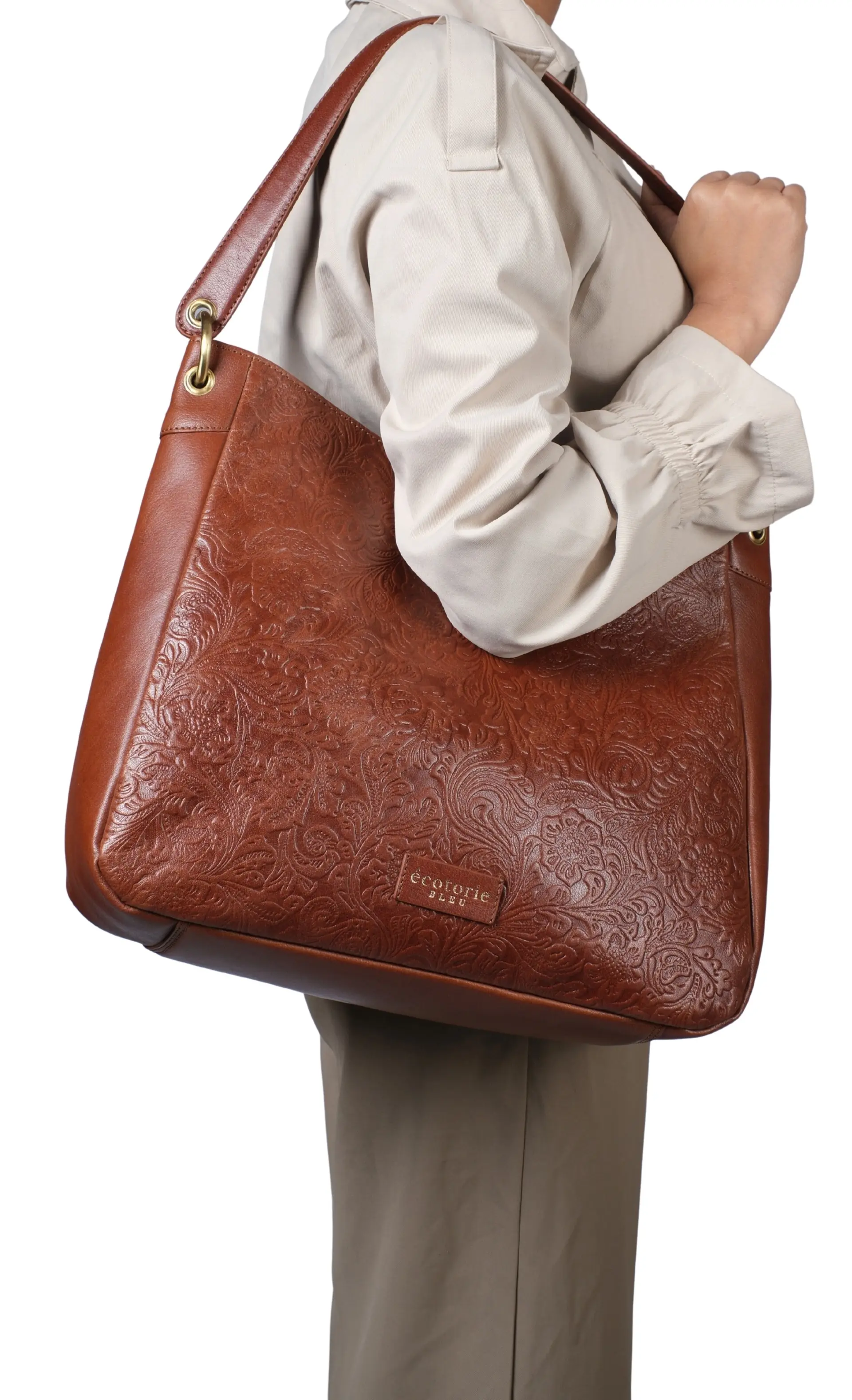 Ecotorie - Johnson - Shoulder Bag - Cognac, photo 3