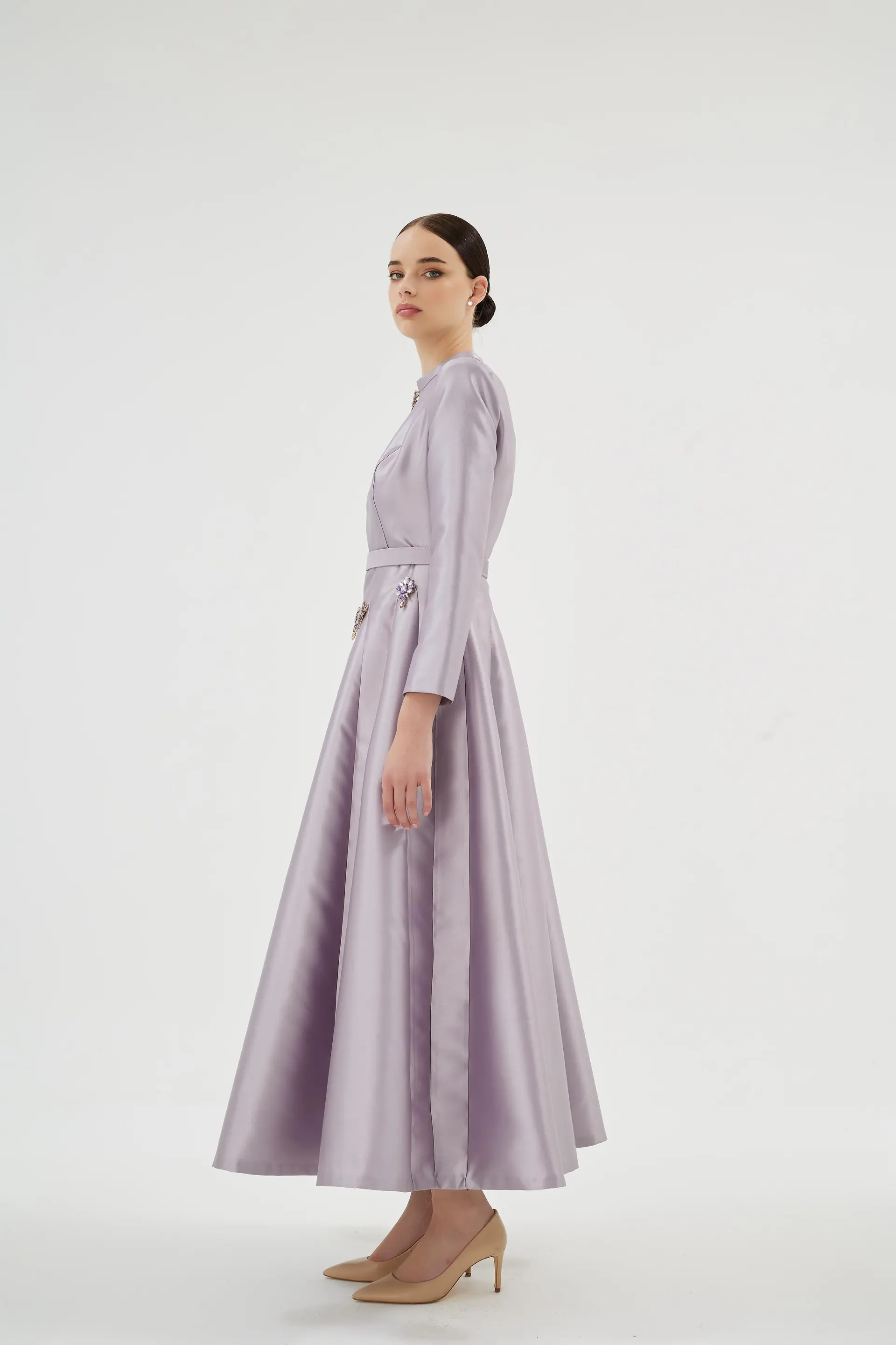 Scarlet Crystal Detail Dress – Lilac, photo 3