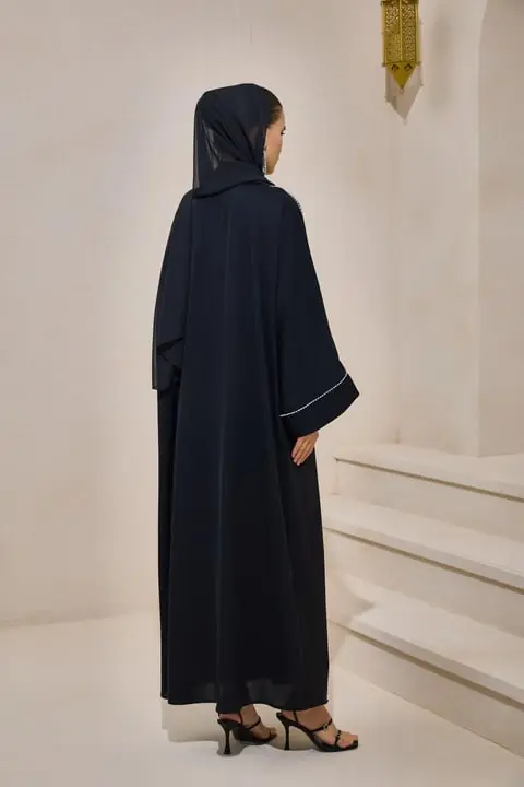 Pearl Line Abaya Set - Black, photo 4