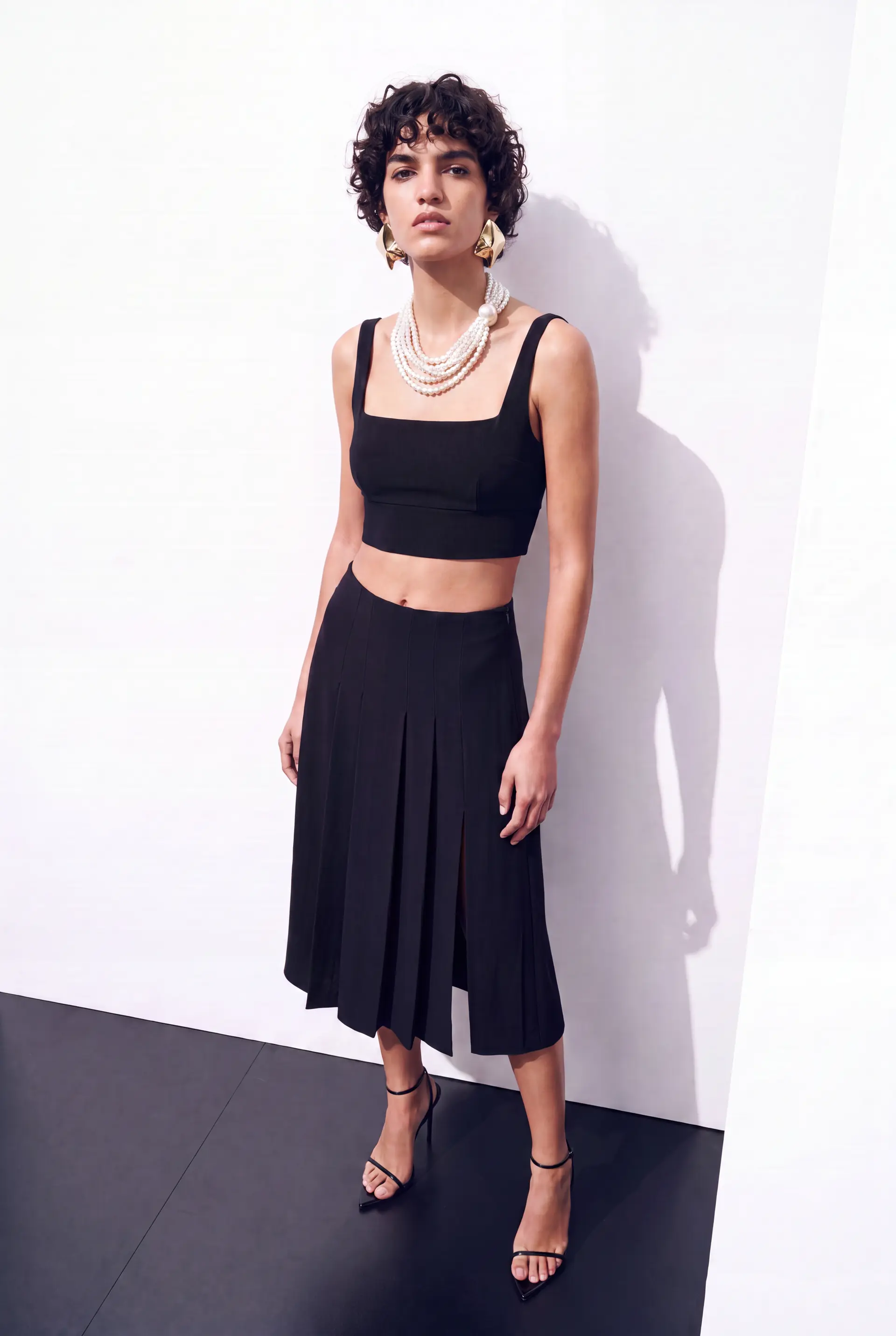 Madeline Pleated Slit Skirt, photo 3