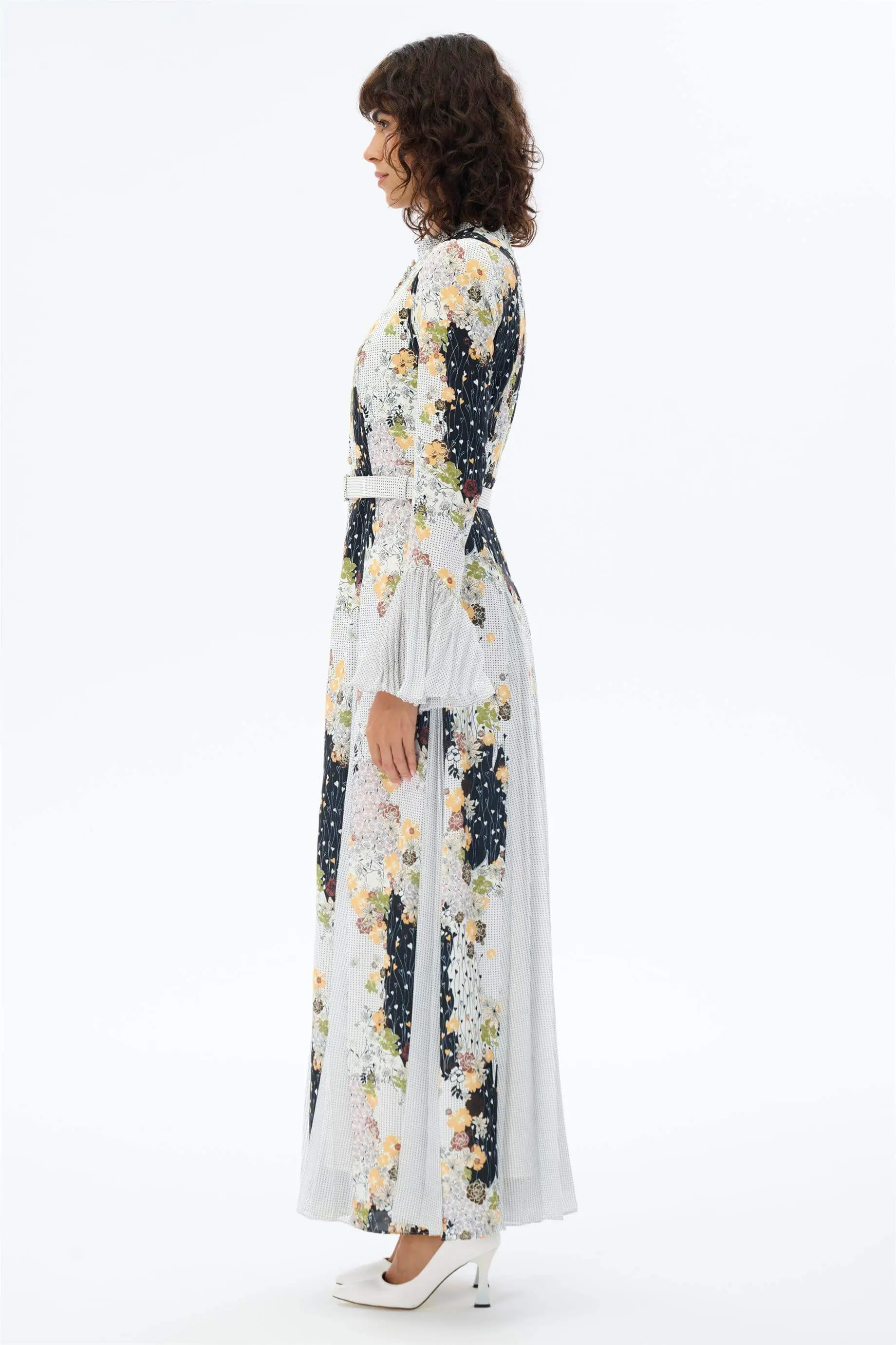 Pleated Panel Dress White, photo 4