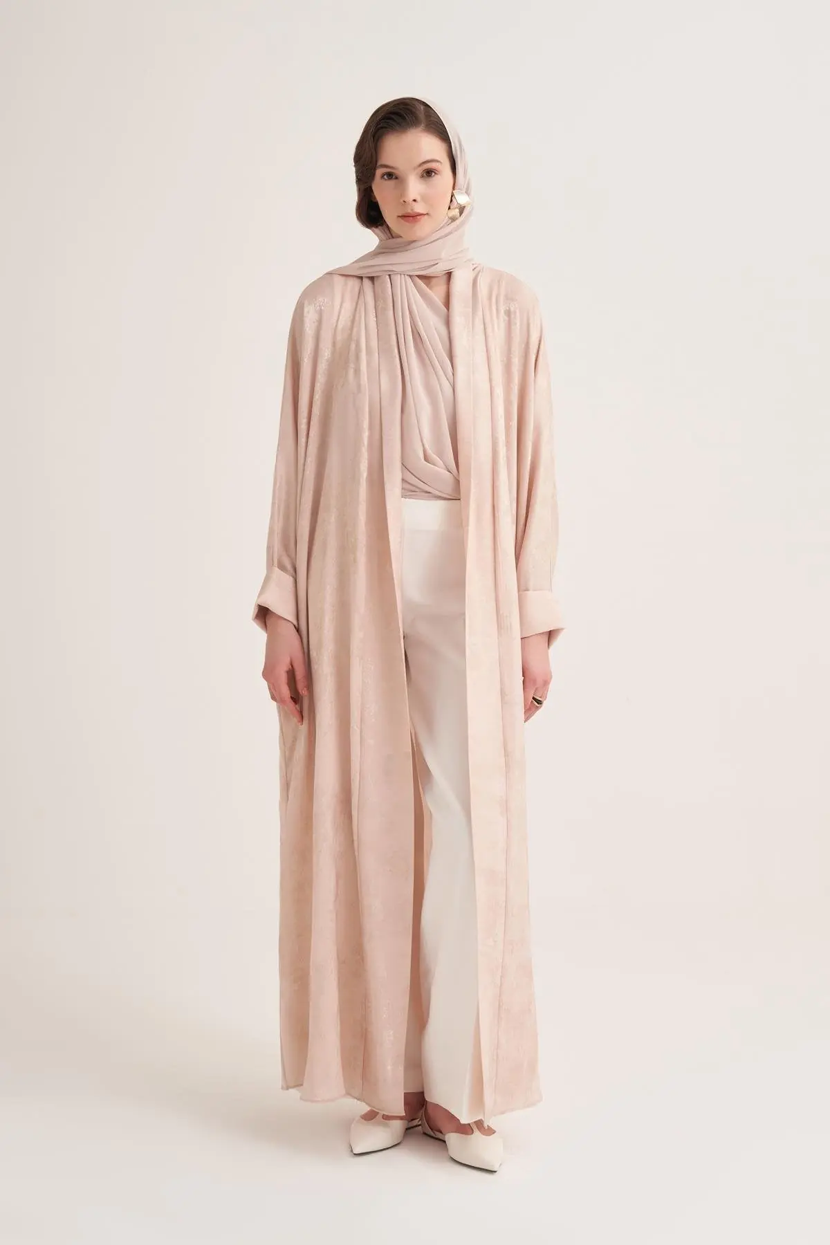Ness Abaya & Scarf – Cream