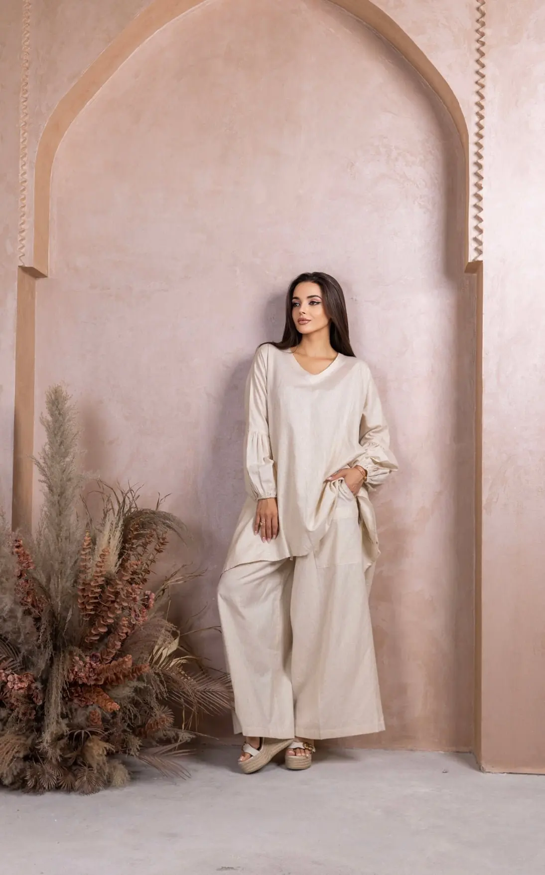 Beige Linen Co-ord Set, photo 4