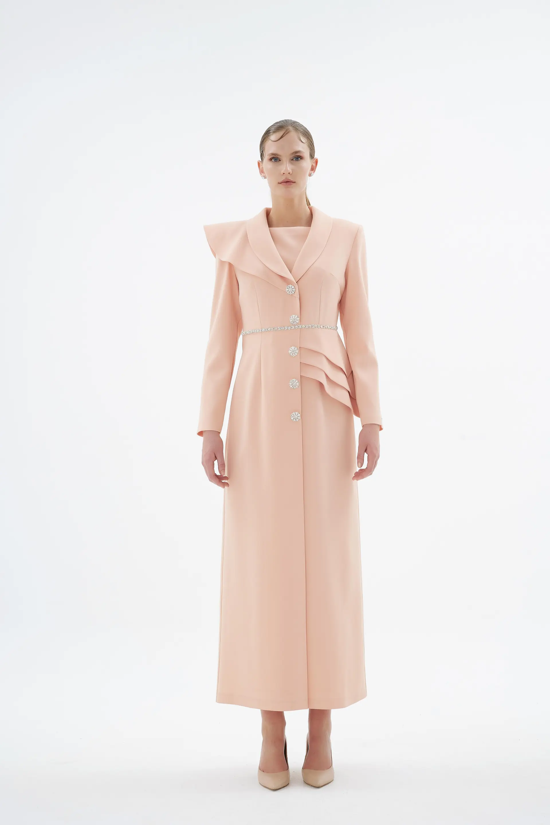 Liana Tailored Jacket Dress – Salmon, photo 4
