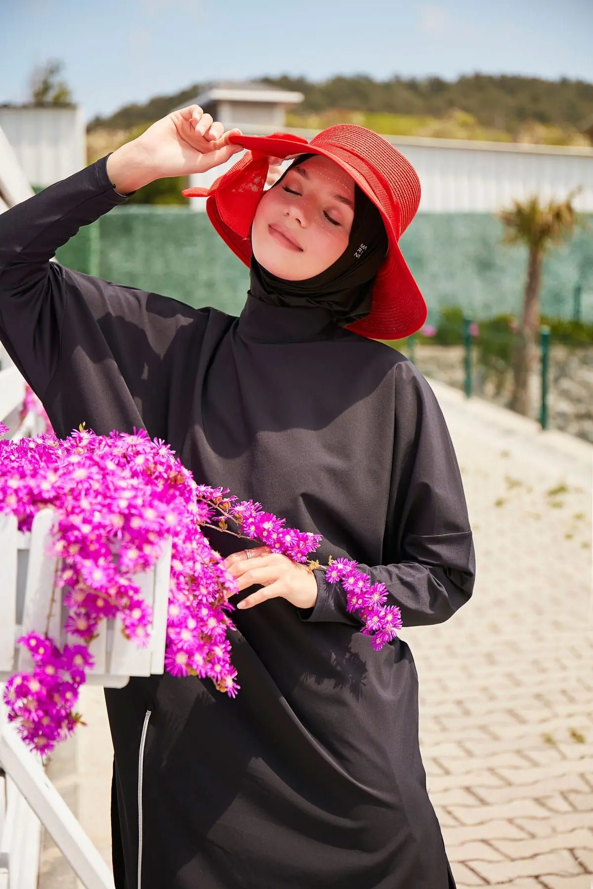 Lycra Black Burkini Modest Swimwear M2318, photo 4