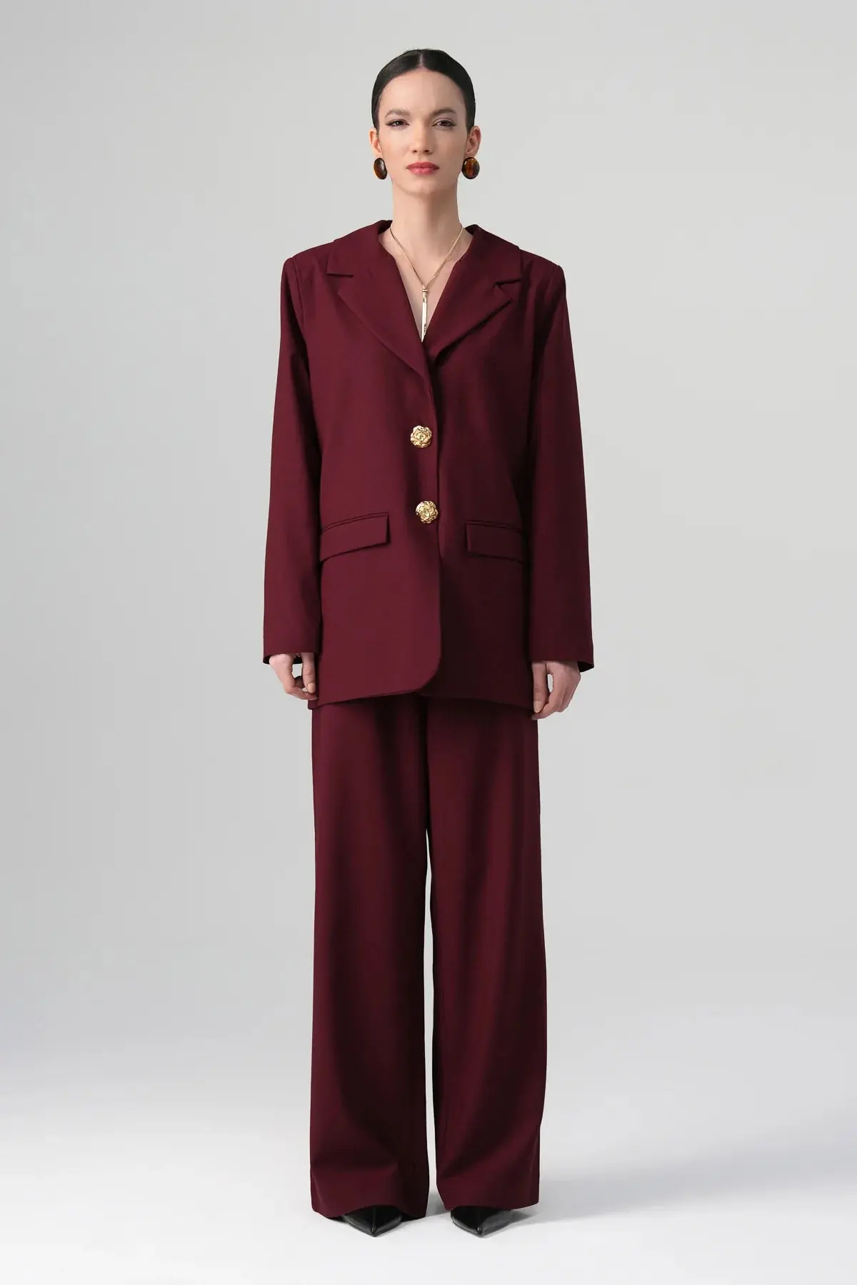Aren Modal Suit Set – Bordeaux, photo 5