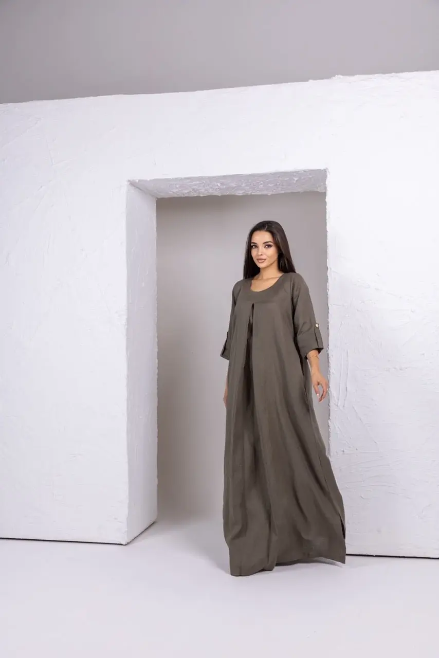 Grey Linen Dress