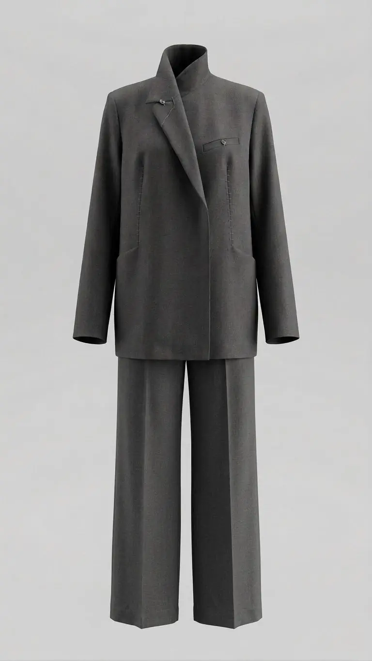 Franki Asymmetric Tailored Jacket – Grey