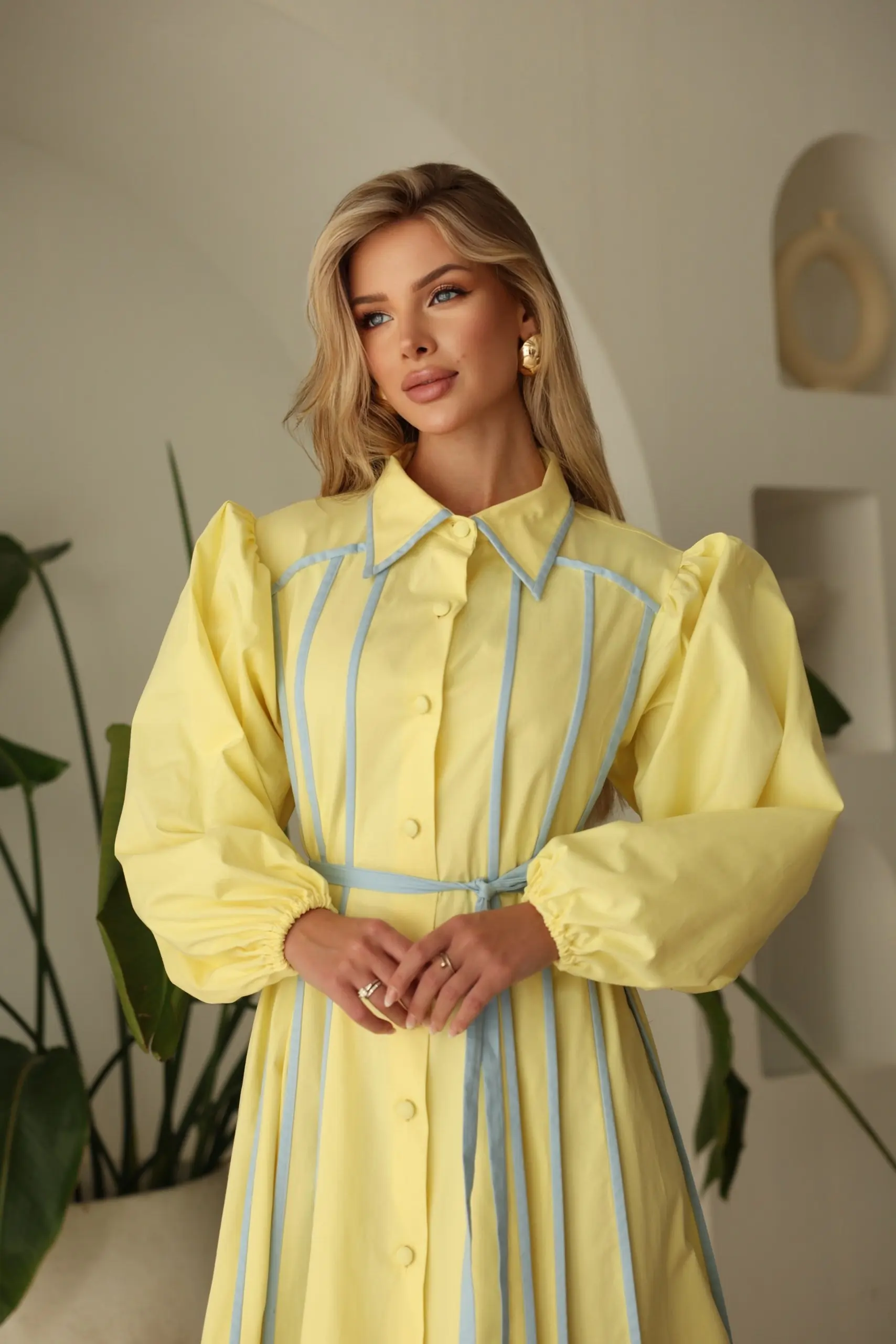 Santorini Yellow Striped Maxi Dress, photo 2