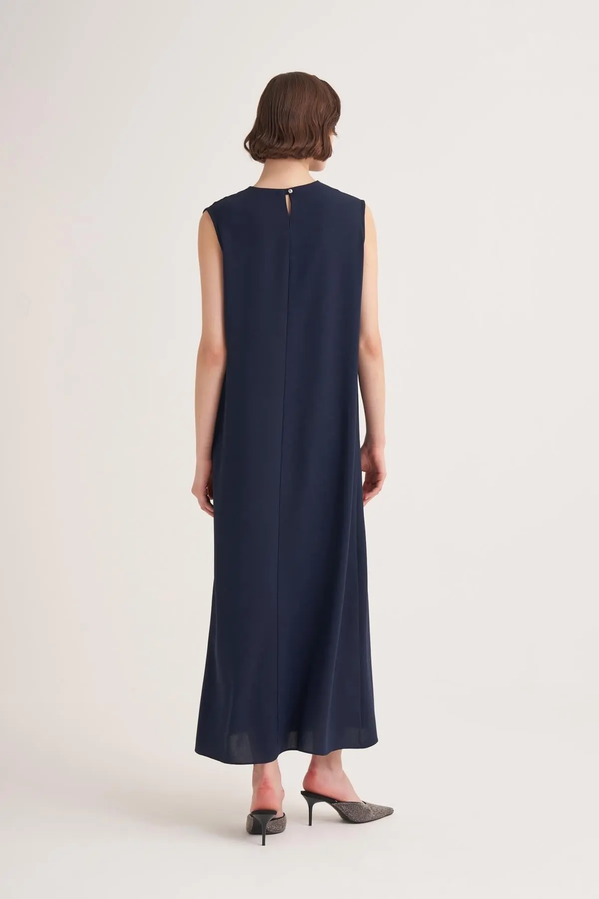 Lina Sleeveless Maxi Dress – Navy Blue, photo 2