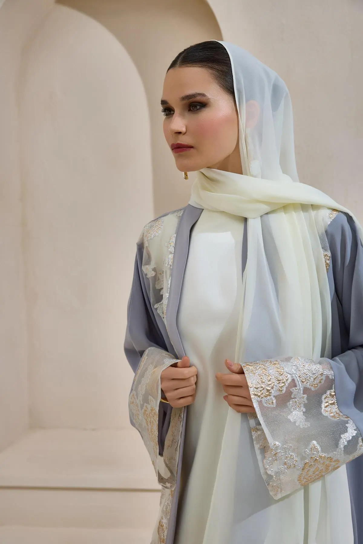 Maria Abaya Set Gray, photo 2