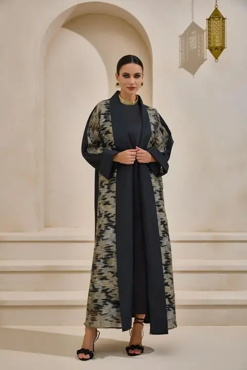 Norah Taffeta Abaya – Black