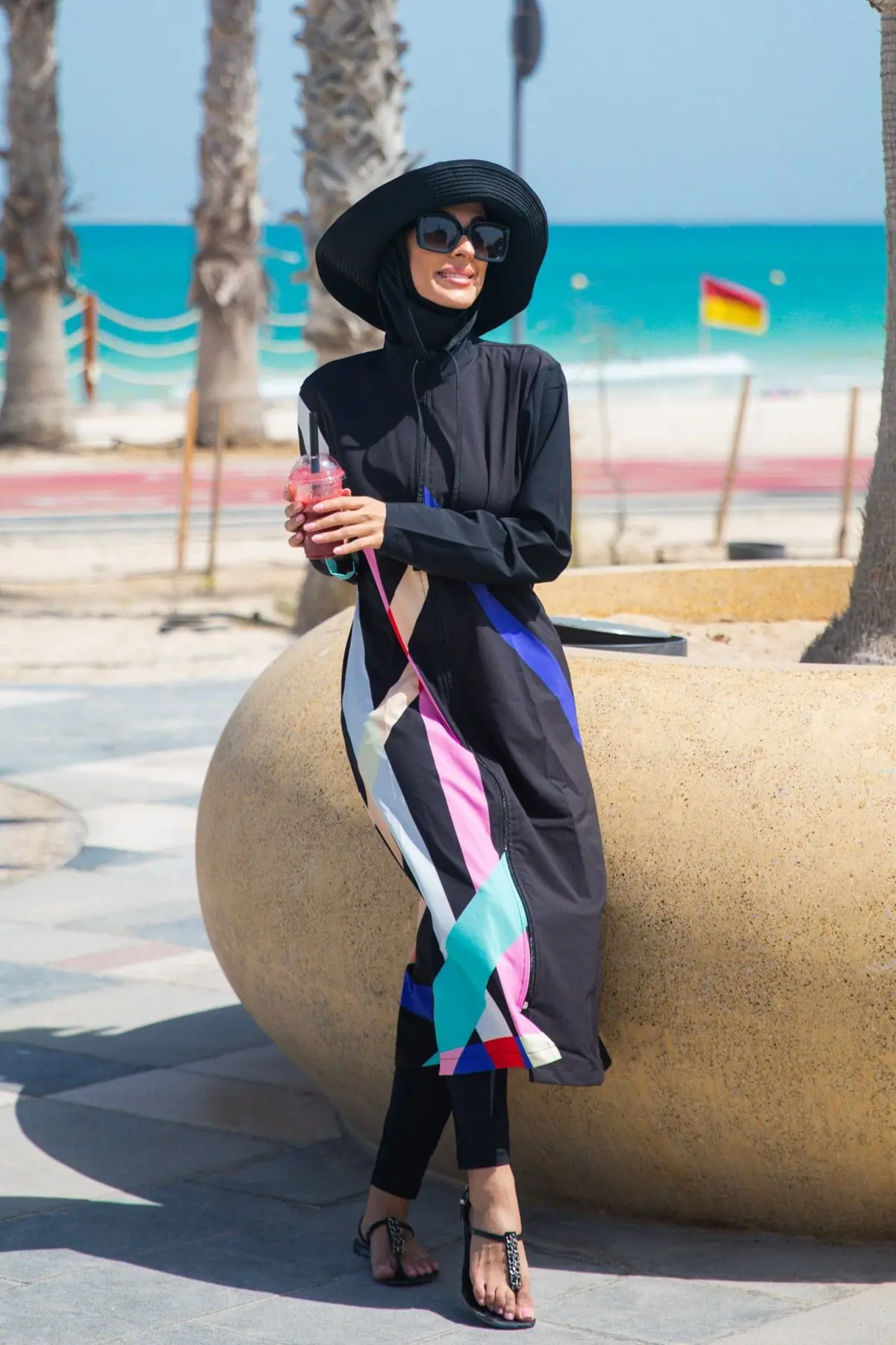 Woven Black Burkini Modest Swimwear M2310, photo 2