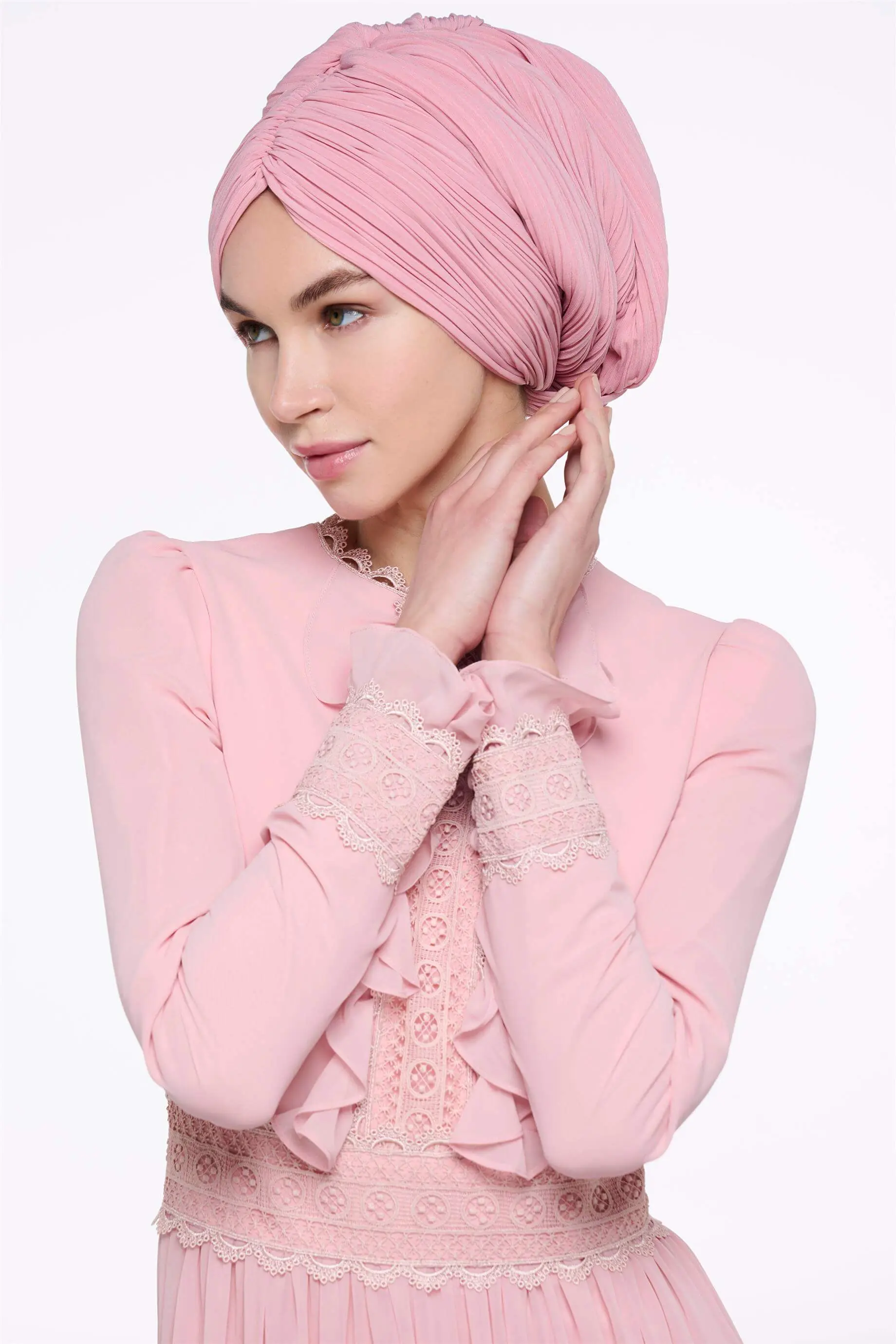 Cross-Wrap Bonnet – Pink, photo 2